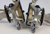 Suntour Cyclone Platform Pedals, MKS Clips & Leather Toe Straps