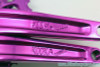 3DV Overkill Kooka Crankset & Moonhead Chainrings: Purple Ano 175mm 44/32/22t MINT+