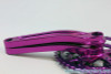 3DV Overkill Kooka Crankset & Moonhead Chainrings: Purple Ano 175mm 44/32/22t MINT+