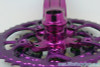3DV Overkill Kooka Crankset & Moonhead Chainrings: Purple Ano 175mm 44/32/22t MINT+