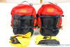 NOS Robert Beckman Panniers: Red/Black, 5-Hook & Strap System, Rain Covers (pair)