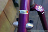 1985 Eddy Merckx Professional Frame / Fork: 60cm (58.5cm Top Tube), Purple & White Cycle Art Paint, 130mm Spacing