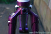 1985 Eddy Merckx Professional Frame / Fork: 60cm (58.5cm Top Tube), Purple & White Cycle Art Paint, 130mm Spacing