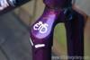 Vintage 1985 Eddy Merckx Professional Frame / Fork: 60cm (58.5cm Top Tube), Purple & White Cycle Art Paint, 130mm Spacing