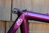 Vintage 1985 Eddy Merckx Professional Frame / Fork: 60cm (58.5cm Top Tube), Purple & White Cycle Art Paint, 130mm Spacing