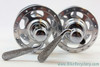 1st Gen Campagnolo " No Record" Nuovo Record Strada High Flange Hubset: 36H - 120mm - Flat Blade QR's - Early 1960's - RARE!