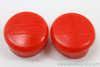 NOS Benotto Rubber Handlebar End Caps: Red (Pair)