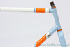 Tom Teesdale TET Cycles Road Frame: 58cm -Reynolds 853 Steel - Blue/Orange/White - (EXC+)