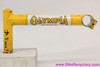 SUPER LONG Olympia Beer MTB Quill Stem: 190mm x 25.4mm - Zero rise - Steel - Yellow