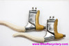 Mafac Course 121 Professional Dural Half Hood Brake Levers: NM Original Tan Hoods - Barrel Adjusters - White Covers - 1950's 1960's (Near Mint+)