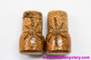 Classy Shellac Wine Bottle Cork Handlebar End Plugs: Shiny & Waterproof! Leafy Fronds (MINT)