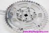 1950's Stronglight 49D Cyclotourist Crankset & 118mm Bottom Bracket: 170mm - 50/42t TA Chainrings - French Threads (Near Mint++)
