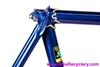 1960 Urago French Road Frame/Fork: 62cm x 59cm - Reynolds 531 Nervex Lugged Steel - Metallic Blue + Gold Pinstriping - Centerpull - 700c x Wide Tires