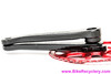 Paul Royal Flush 100% Pure Road / Track Crankset: 175mm  x 46t - Black Arms & Red Chainring (Near Mint+)