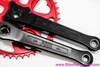 Paul Royal Flush 100% Pure Road / Track Crankset: 175mm  x 46t - Black Arms & Red Chainring (Near Mint+)