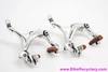 Shimano BR-R600 Mid Reach 47-57mm Mid/long Reach Brake Calipers: Silver - Kool Stop Salmon (Near Mint)