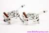Shimano BR-R600 Mid Reach 47-57mm Mid/long Reach Brake Calipers: Silver - Kool Stop Salmon (Near Mint)