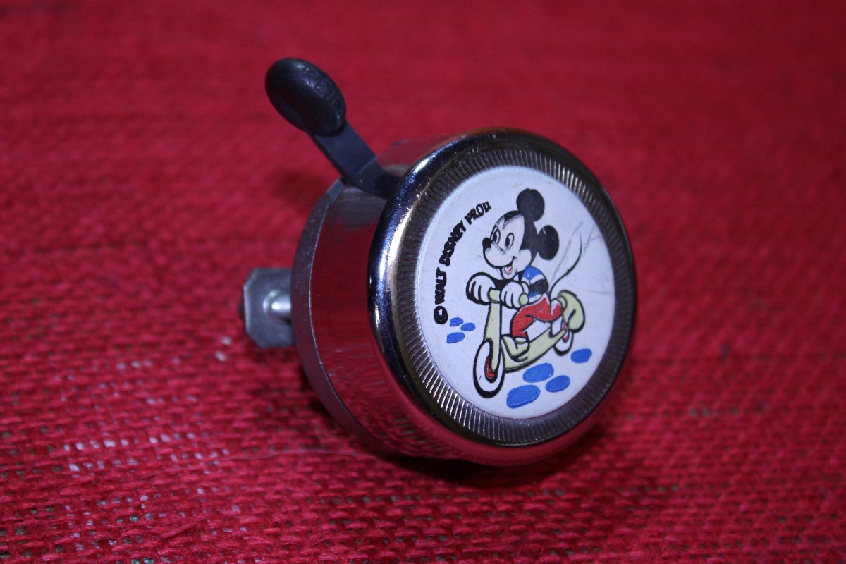 Vintage Mickey Mouse Bicycle Bell 1970's, Walt Disney Bike Recyclery