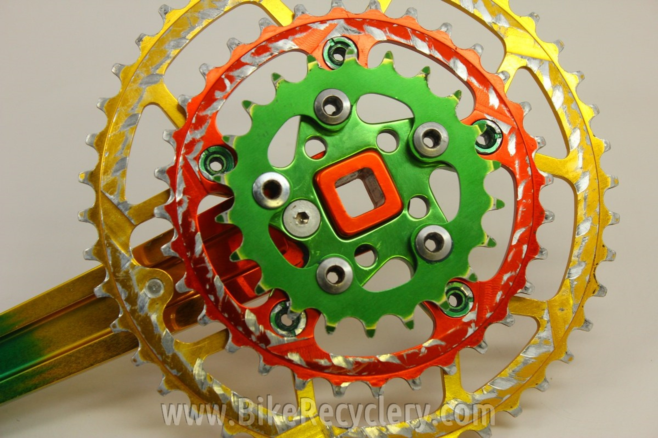 Kooka I-Beam Rasta Crankset & Rasta Chainrings: 175mm 44/32