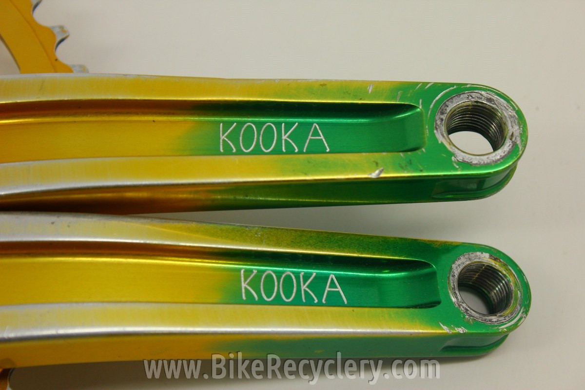 Kooka I-Beam Rasta Crankset & Rasta Chainrings: 175mm 44/32/22t EXC