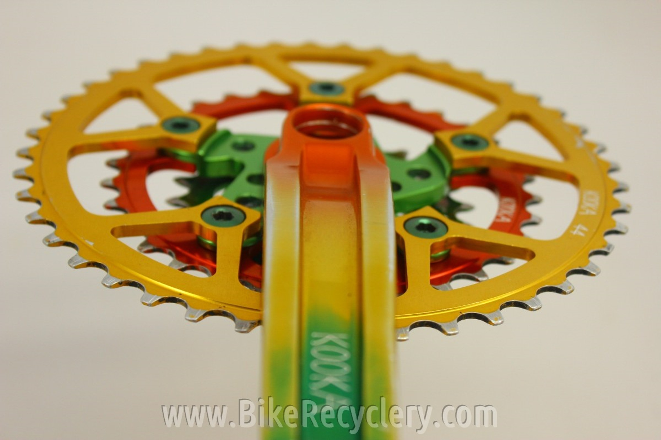 Kooka I-Beam Rasta Crankset & Rasta Chainrings: 175mm 44/32
