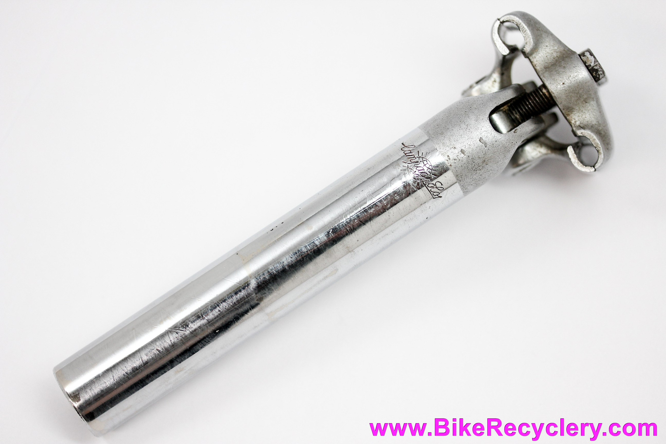 1950's STEEL Campagnolo Gran Sport Seatpost: 25.0mm - 2nd Year 1957 - Chrome - RARE