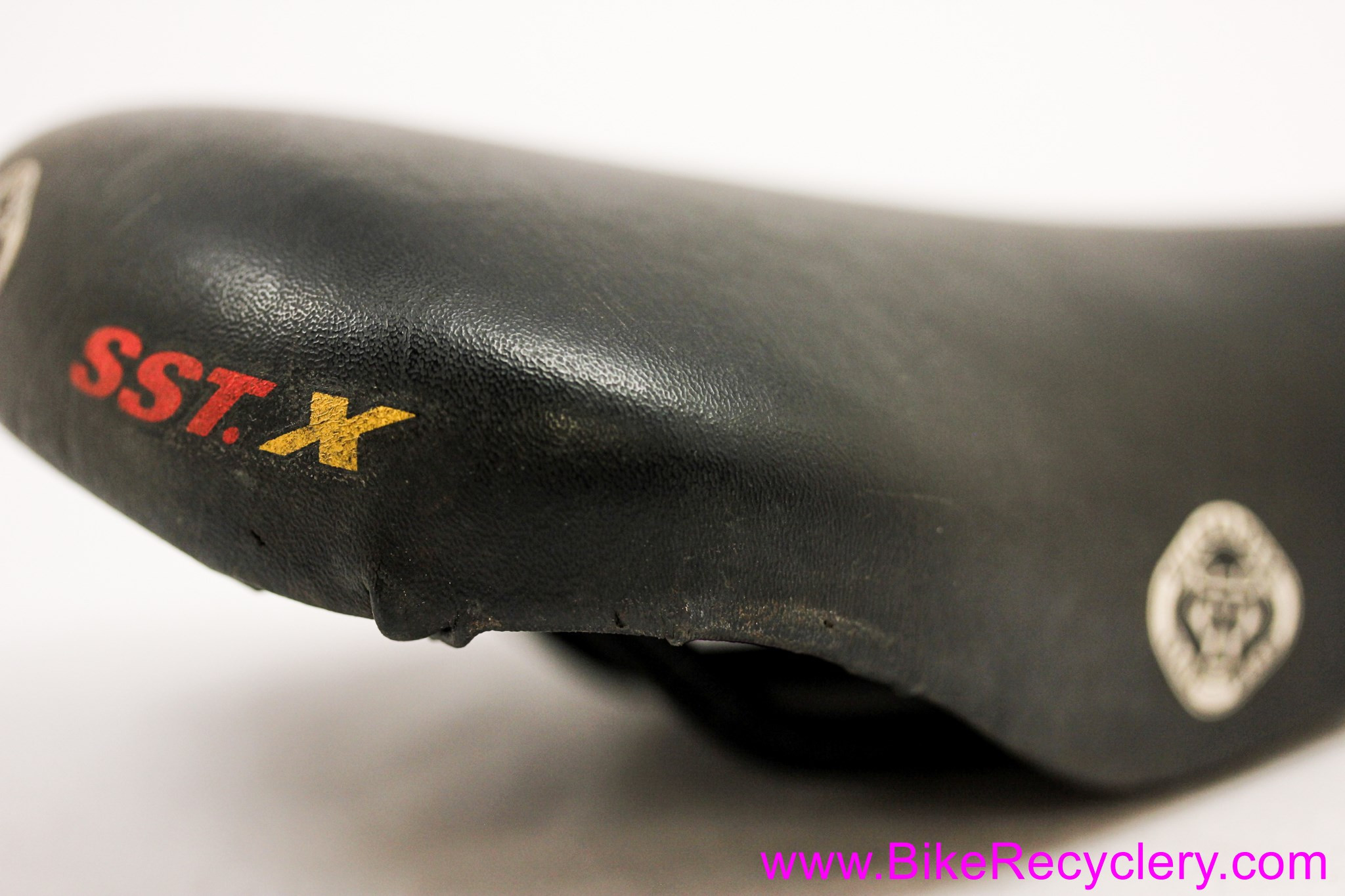 WTB SST-X Saddle: Original Vintage 1990's MTB - Black Leather (EXC