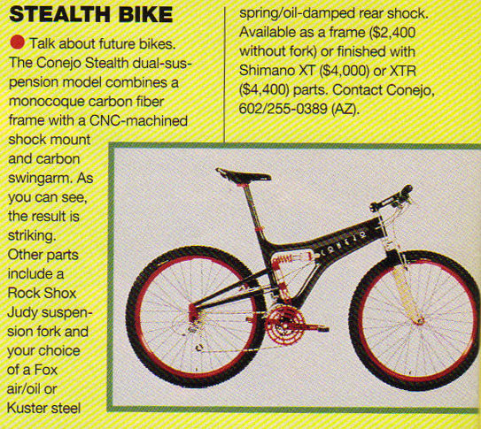 conejo stealth full suspension high zoot