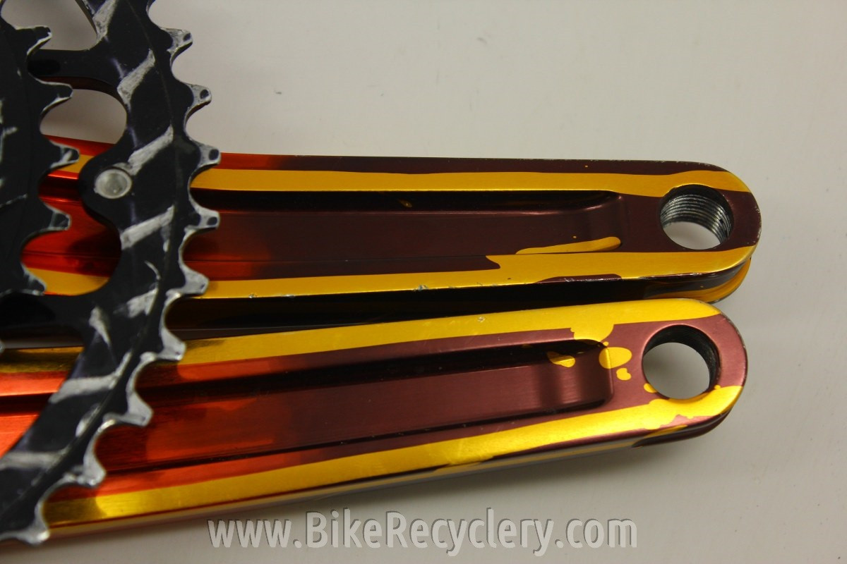 Kooka I-Beam Hellfire Camo Crankset & Chainrings: 175mm 44/32/24t