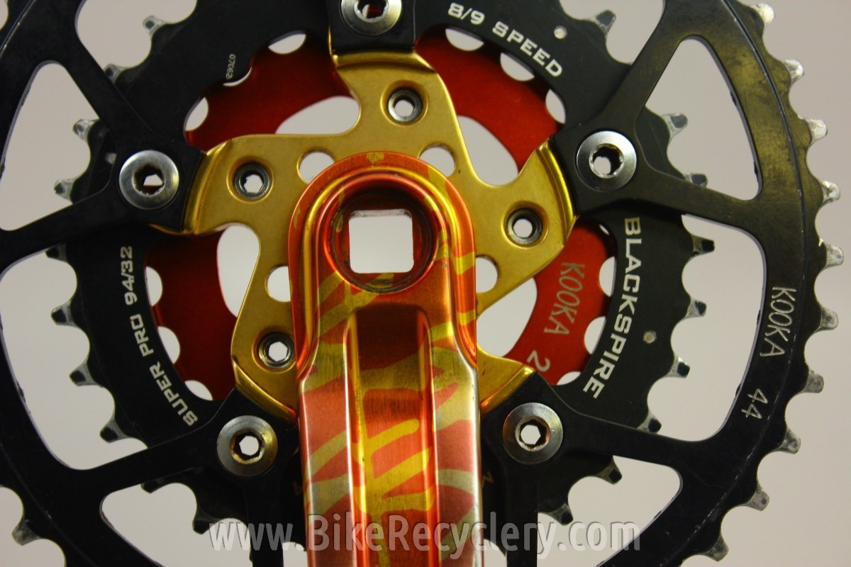 Kooka I-Beam Hellfire Camo Crankset & Chainrings: 175mm 44/32/24t