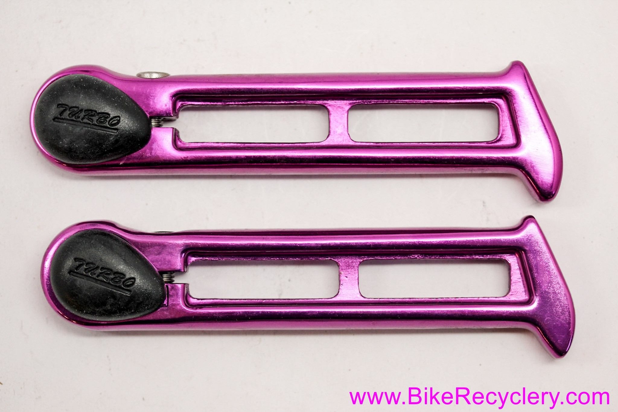 NIB/NOS 3DV Purple Advent Billy Goat Bar Ends! 145g - Cutouts - Vintage 1990's - CNC Ano Alloy - Plugs