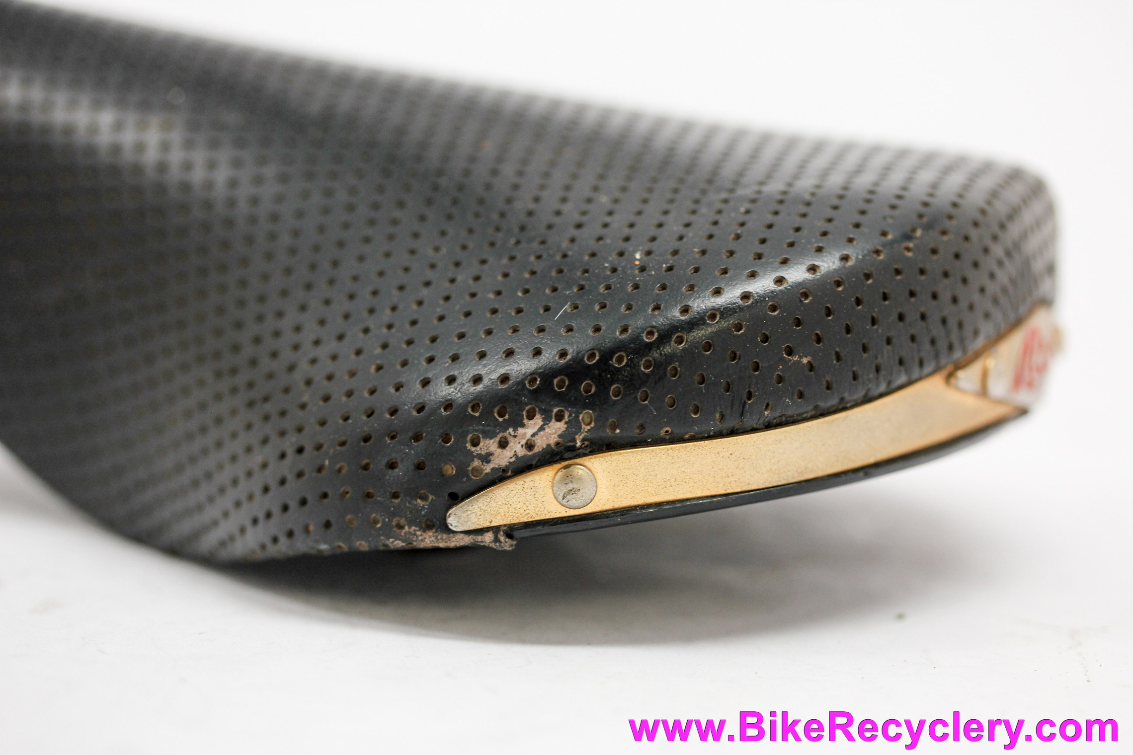 1990 San Marco Rolls Saddle: Black Perforated Leather