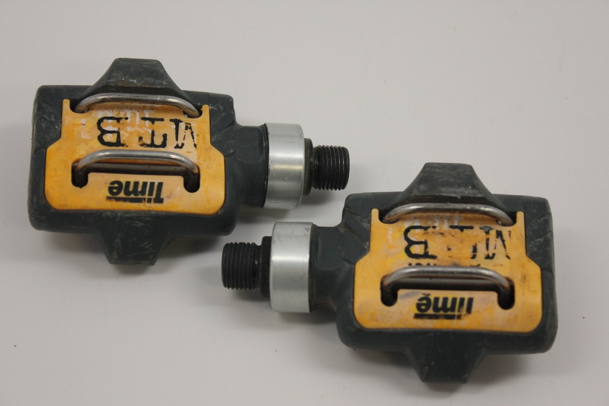 Retro Time A.T.A.C. Clipless Pedals: 1990's, Gray/Yellow - Bike