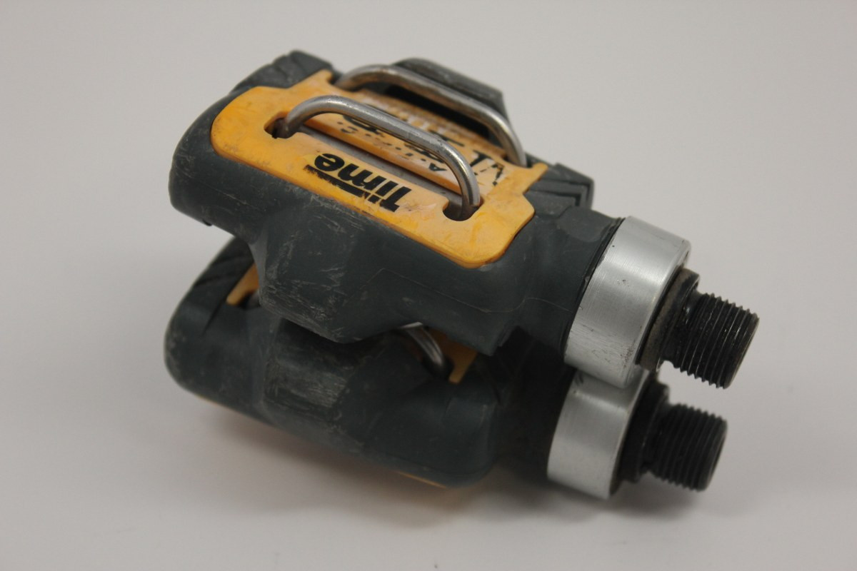 Retro Time A.T.A.C. Clipless Pedals: 1990's, Gray/Yellow - Bike