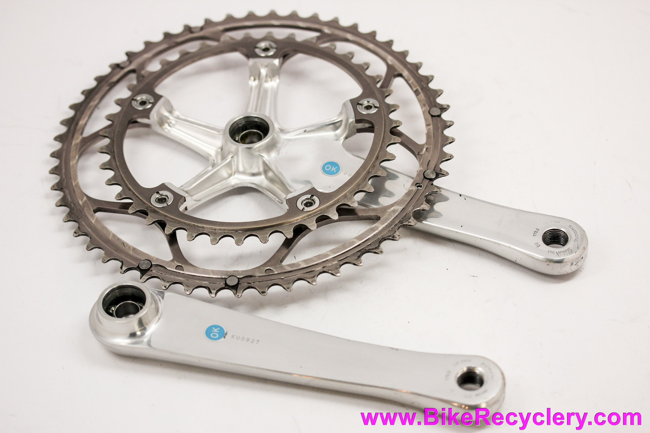 Shimano Dura Ace FC-7700 Crankset: 172.5mm x 53/39t Double Original Rings  (Near Mint Low Miles)