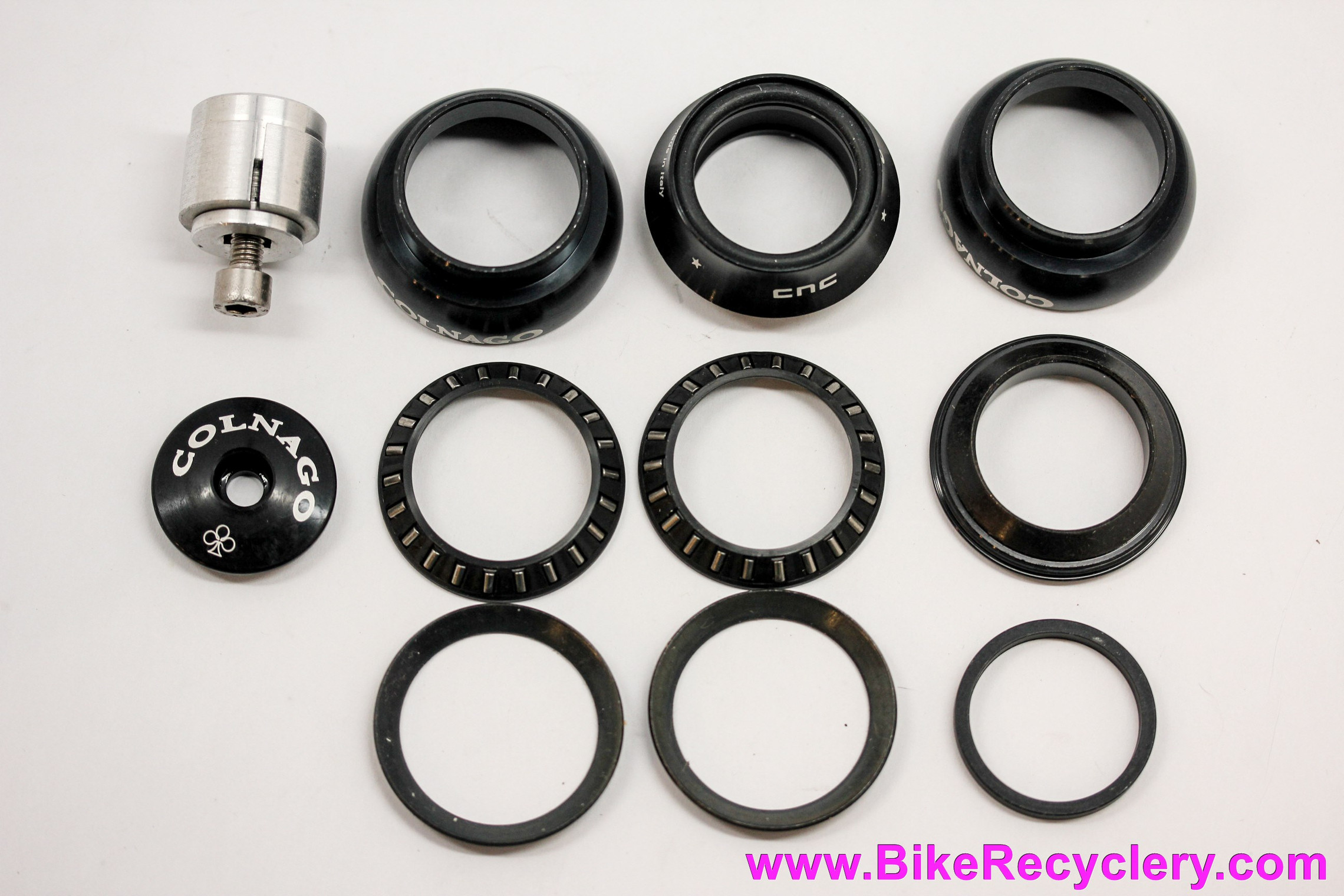 NOS Colnago Threadless Needle/Roller Bearing Headset 1 1/8" Black Ano CNC Stronglight O