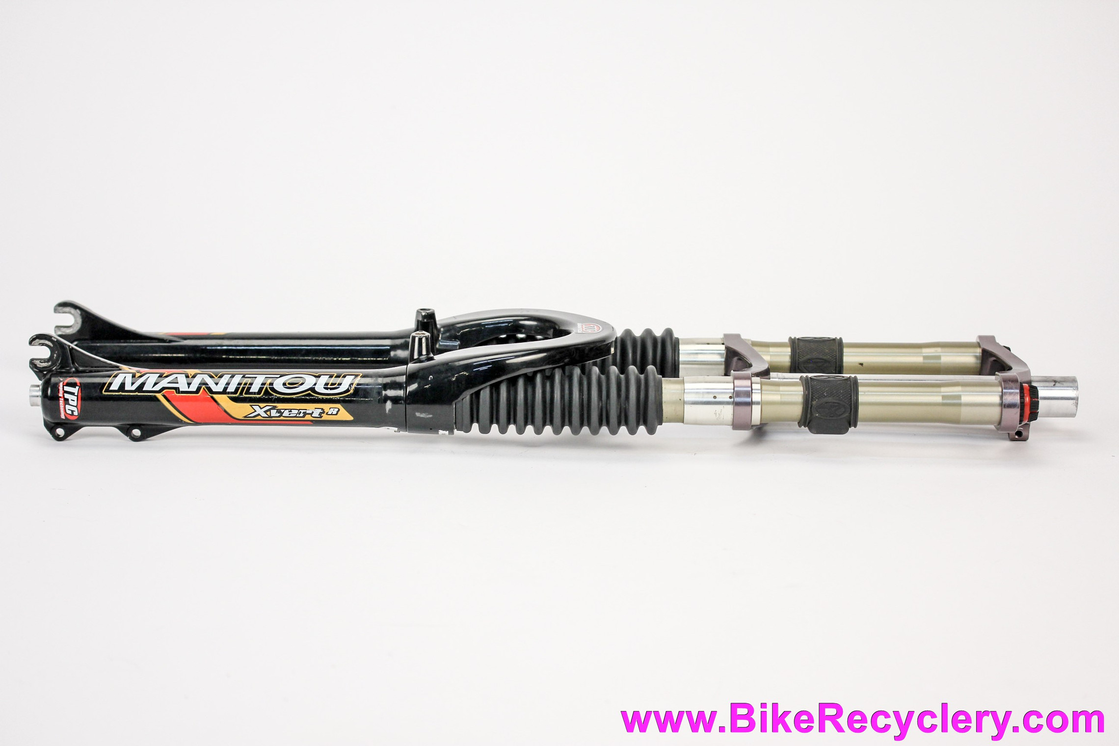 1998 Manitou X-Vert R Dual Crown DH Fork: TPC Damper - Black