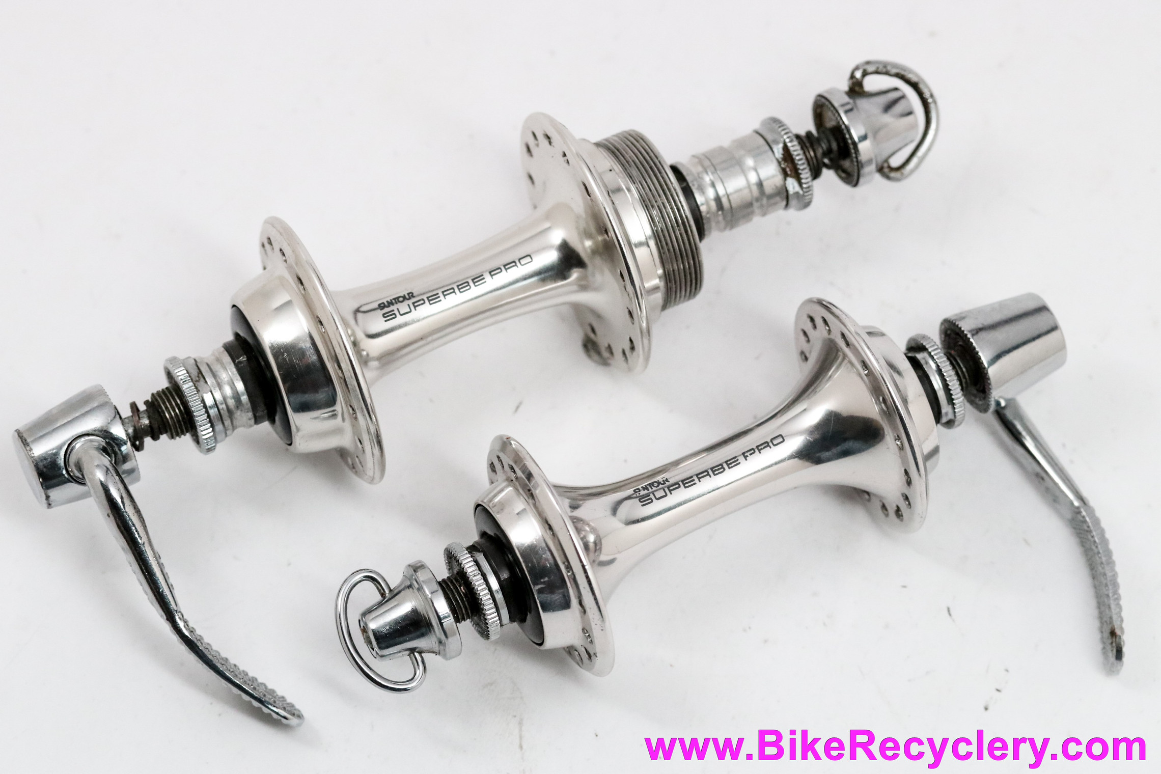 NOS Suntour Superbe Pro HB-SB00 Hubset & Skewers: 32H x 126mm 