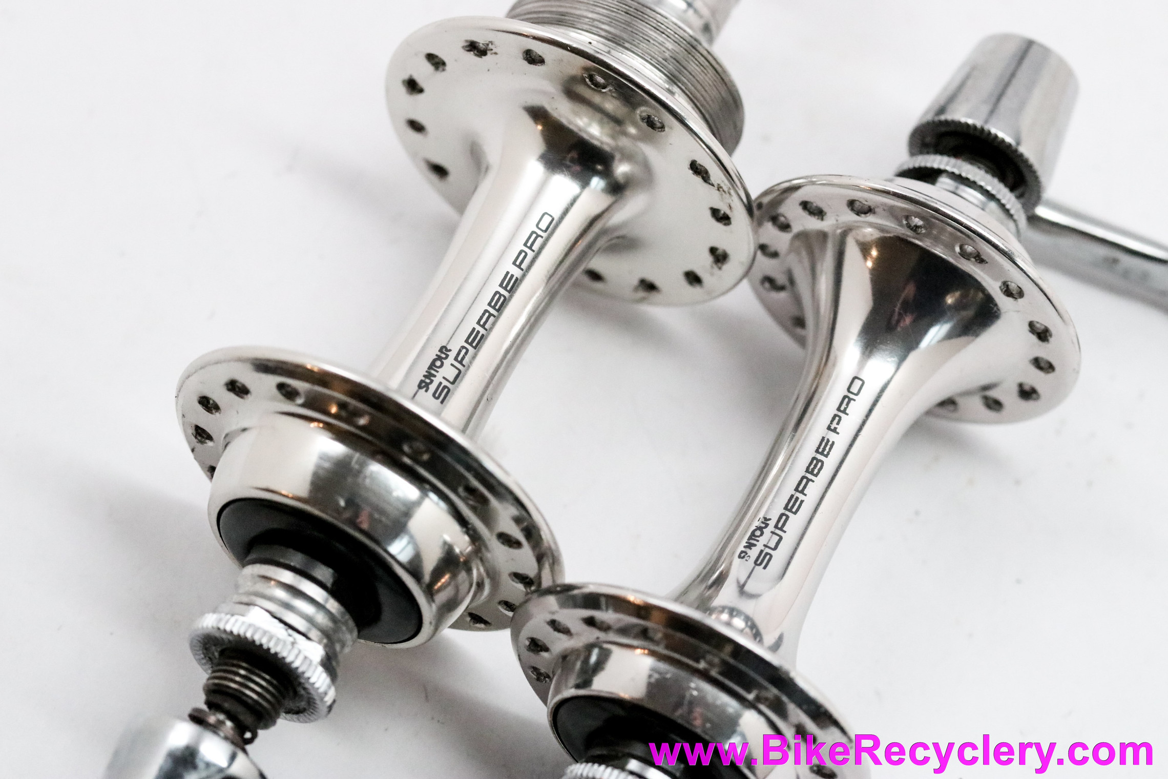 NOS Suntour Superbe Pro HB-SB00 Hubset & Skewers: 32H x 126mm 