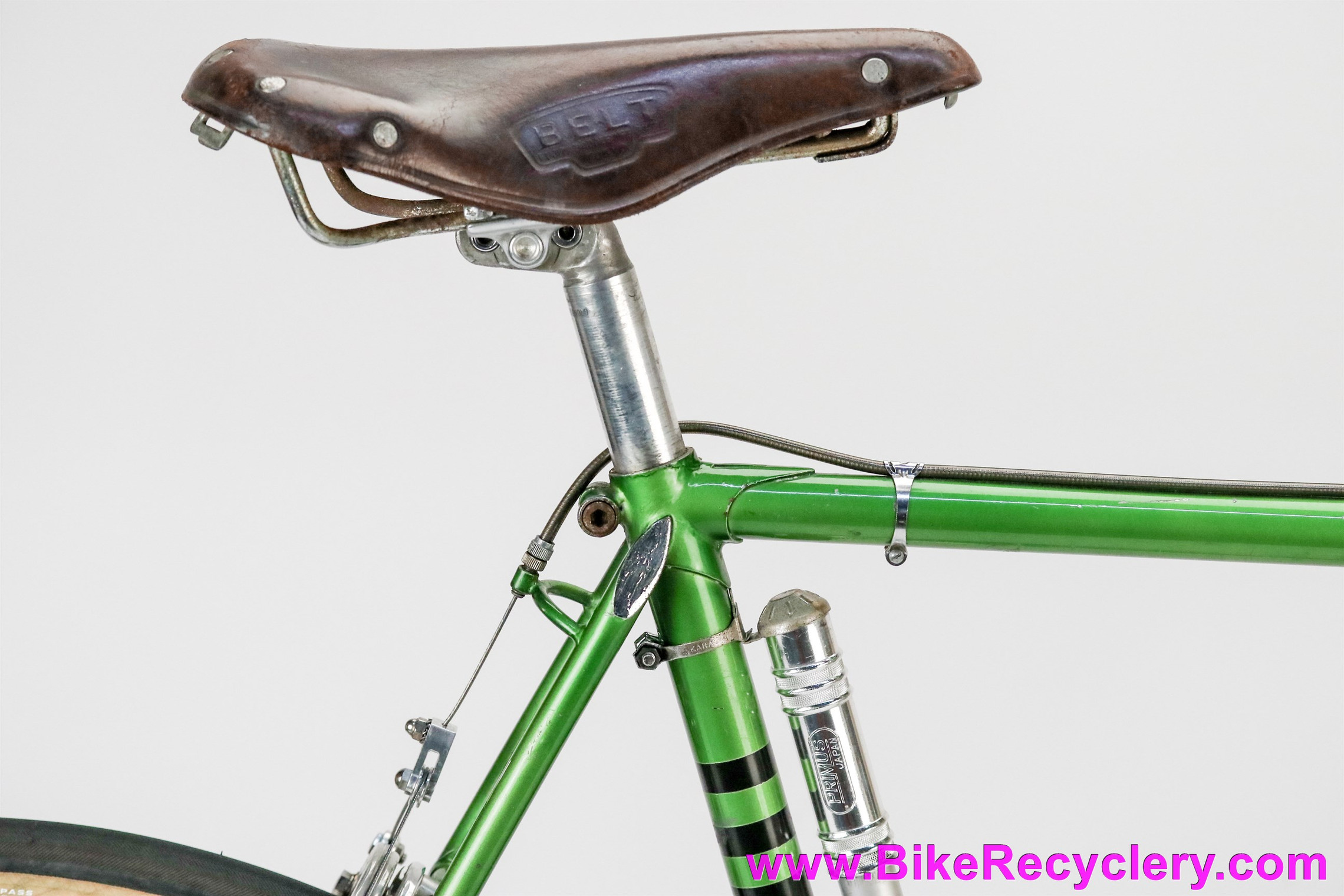 Black Vintage Schwinn Fixie Bicycle Saddle Single Seat Rail Clamp Bike 7/8" post 