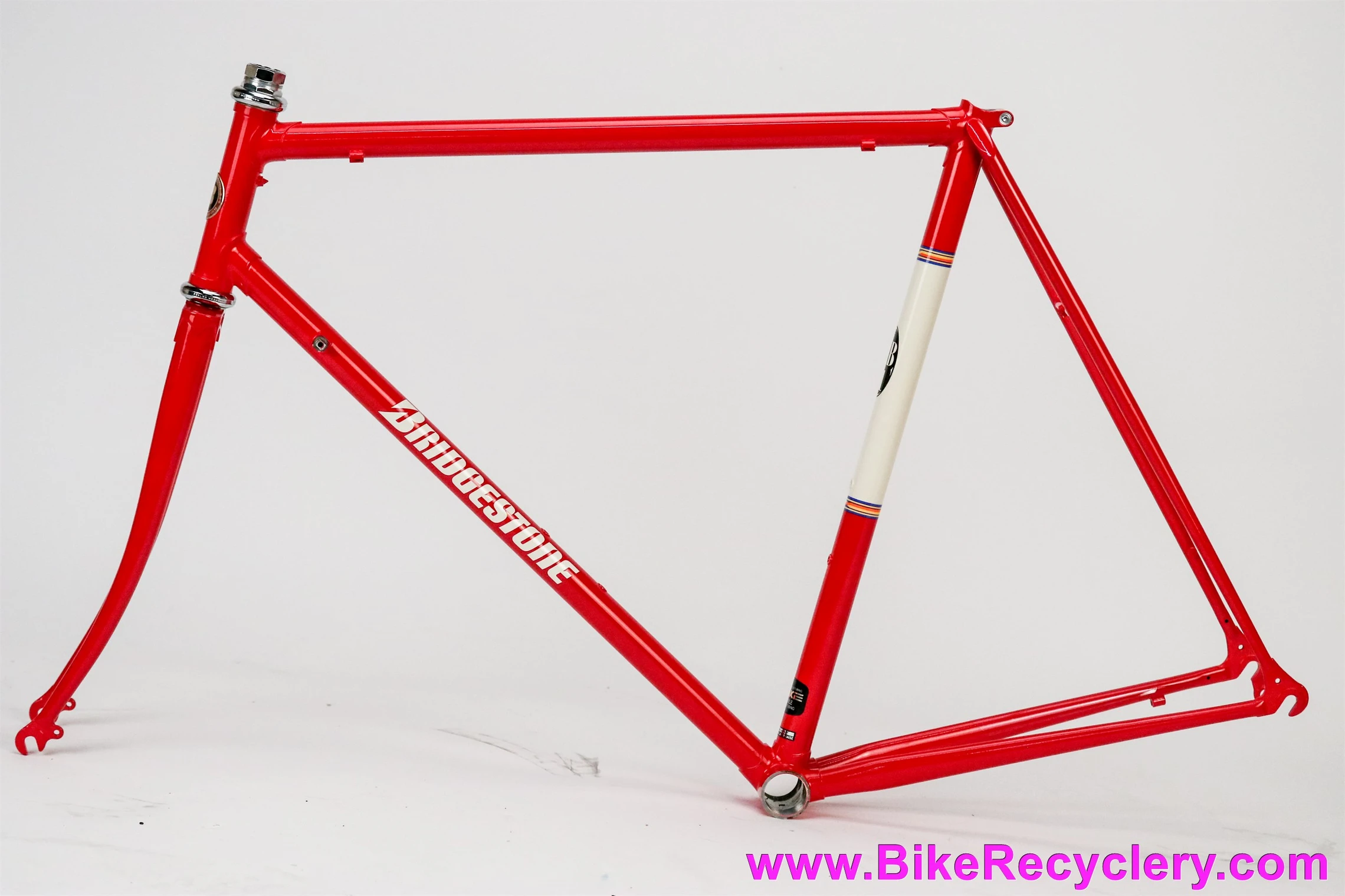 NIB/NOS 1994 Bridgestone RB-1 Frame & Fork: 57.5cm - Biplane Fork - Red (Never Built!)