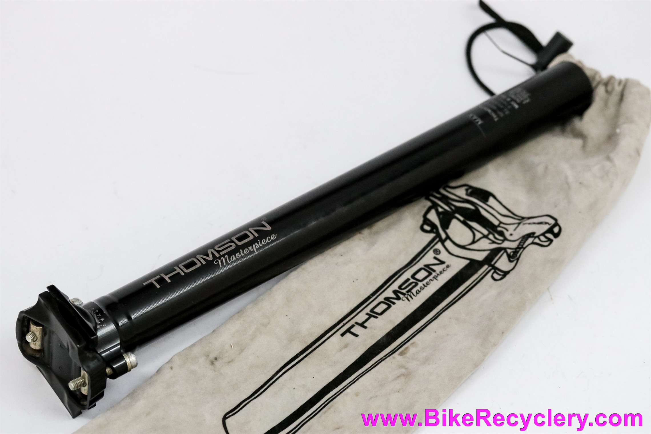 Thompson Masterpiece Seatpost 31.6mm x 350mm - Zero Setback - Black - Bag (NEW w/Shop Wear)