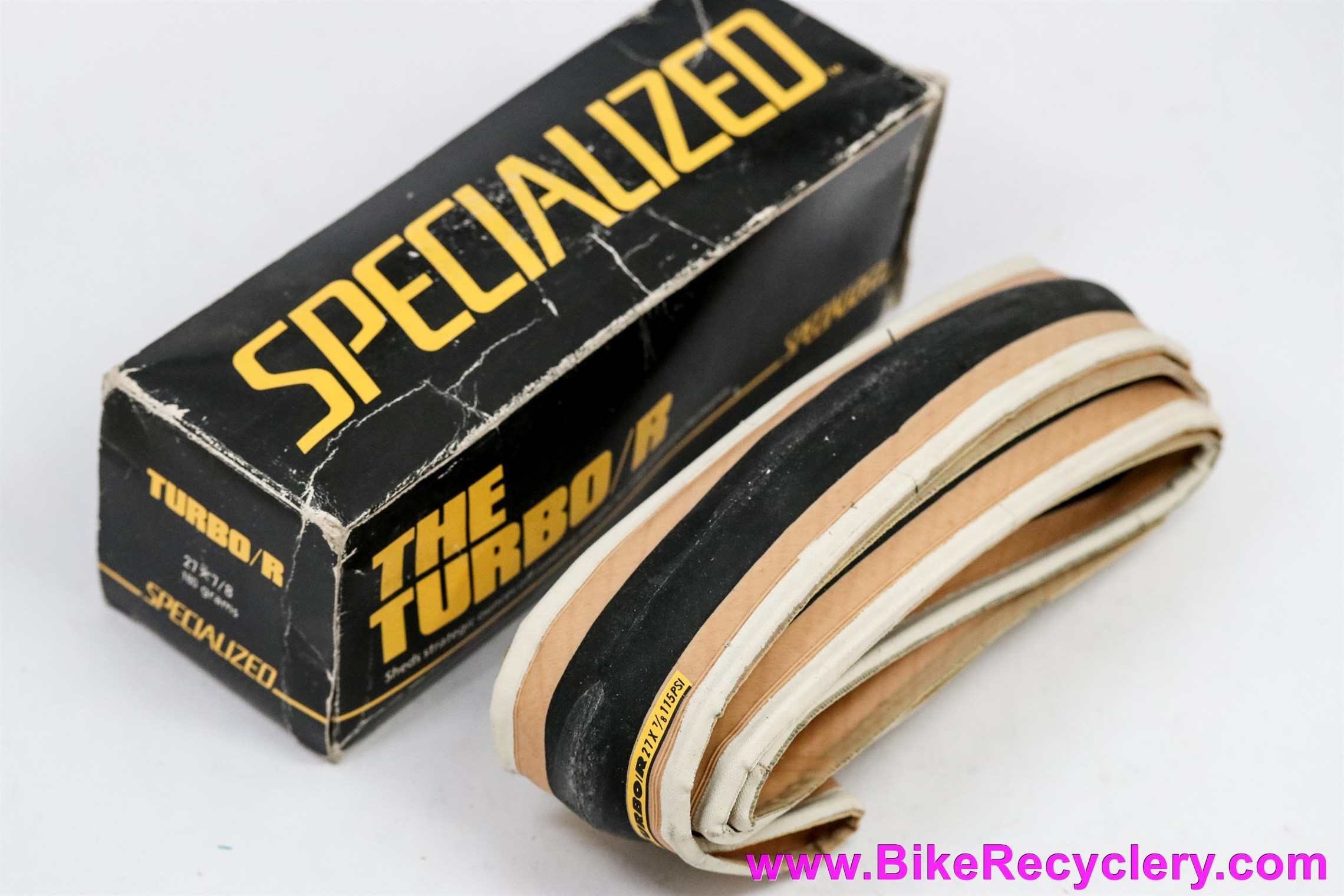 NIB/NOS Specialized Turbo/R Road Tire 27" x 7/8" Gumwall Folding Bike Recyclery