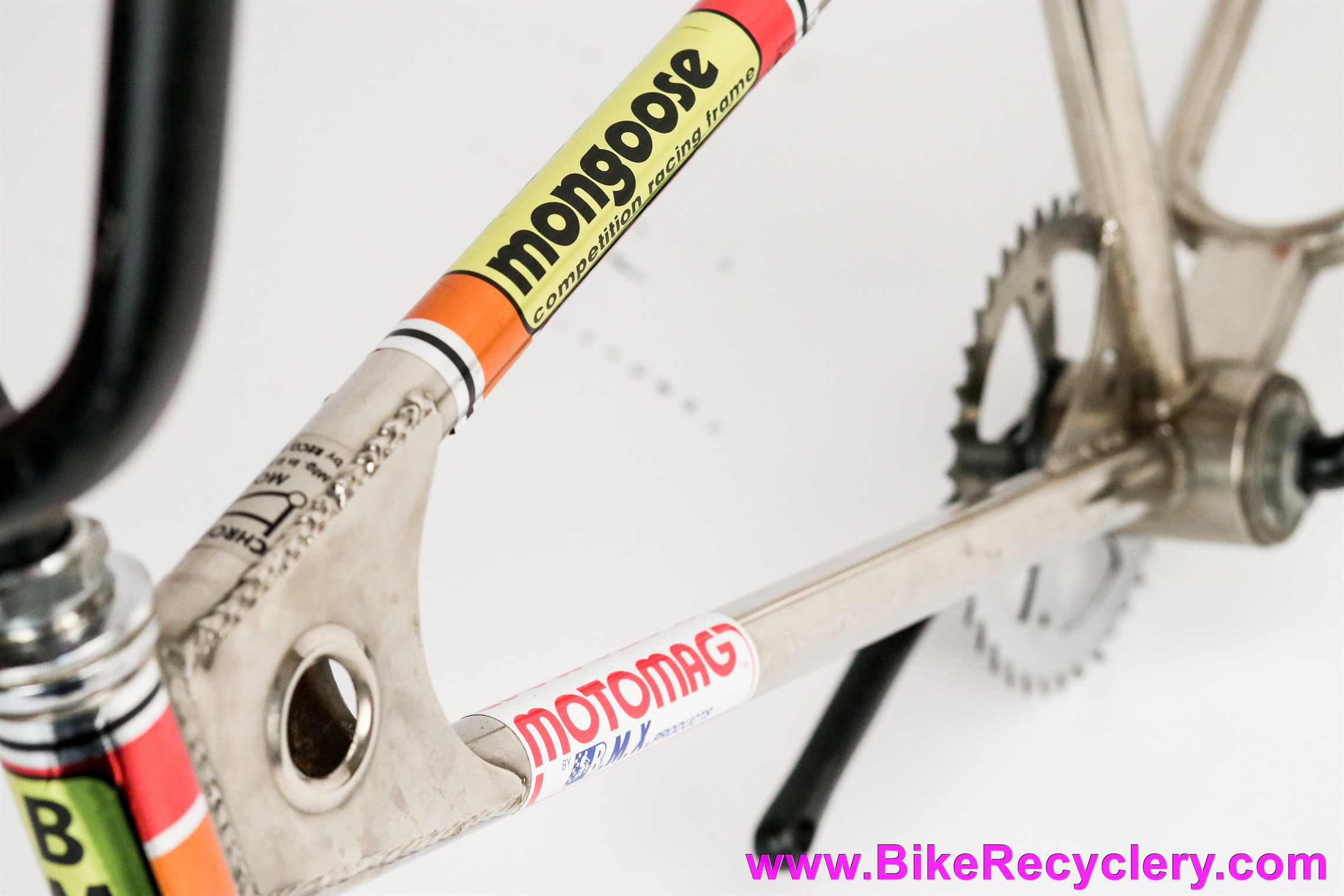 1976 Mongoose Motomag: Nickel Plated Frame & Fork + Crank/BB