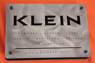 Vintage Klein Bikes Metal Dealer Sign: 1990's Attitude Mantra Mission Control