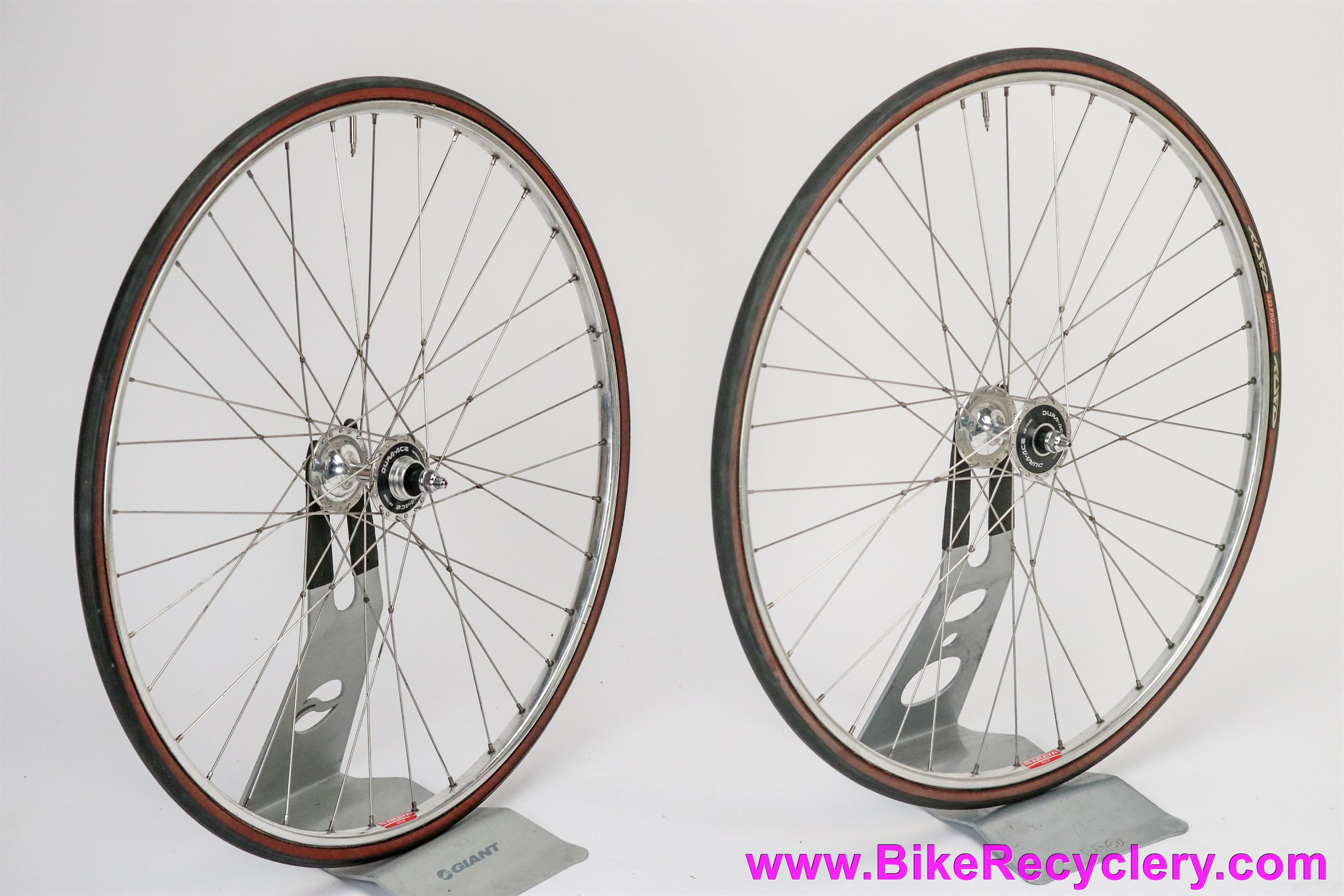 Araya 16B Gold NJS Rims on Dura Ace 7600 Hubs: Track Wheelset 