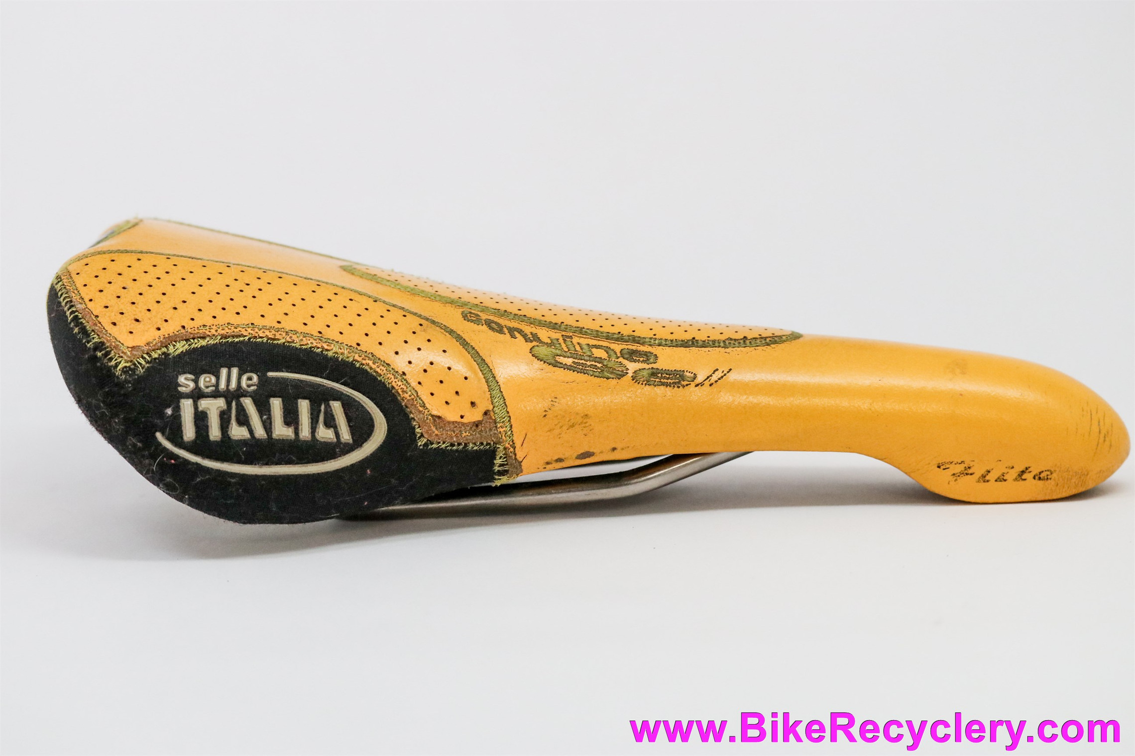 Selle Italia Flite Ti Genuine Gel: Yellow Perforated Leather - 2nd