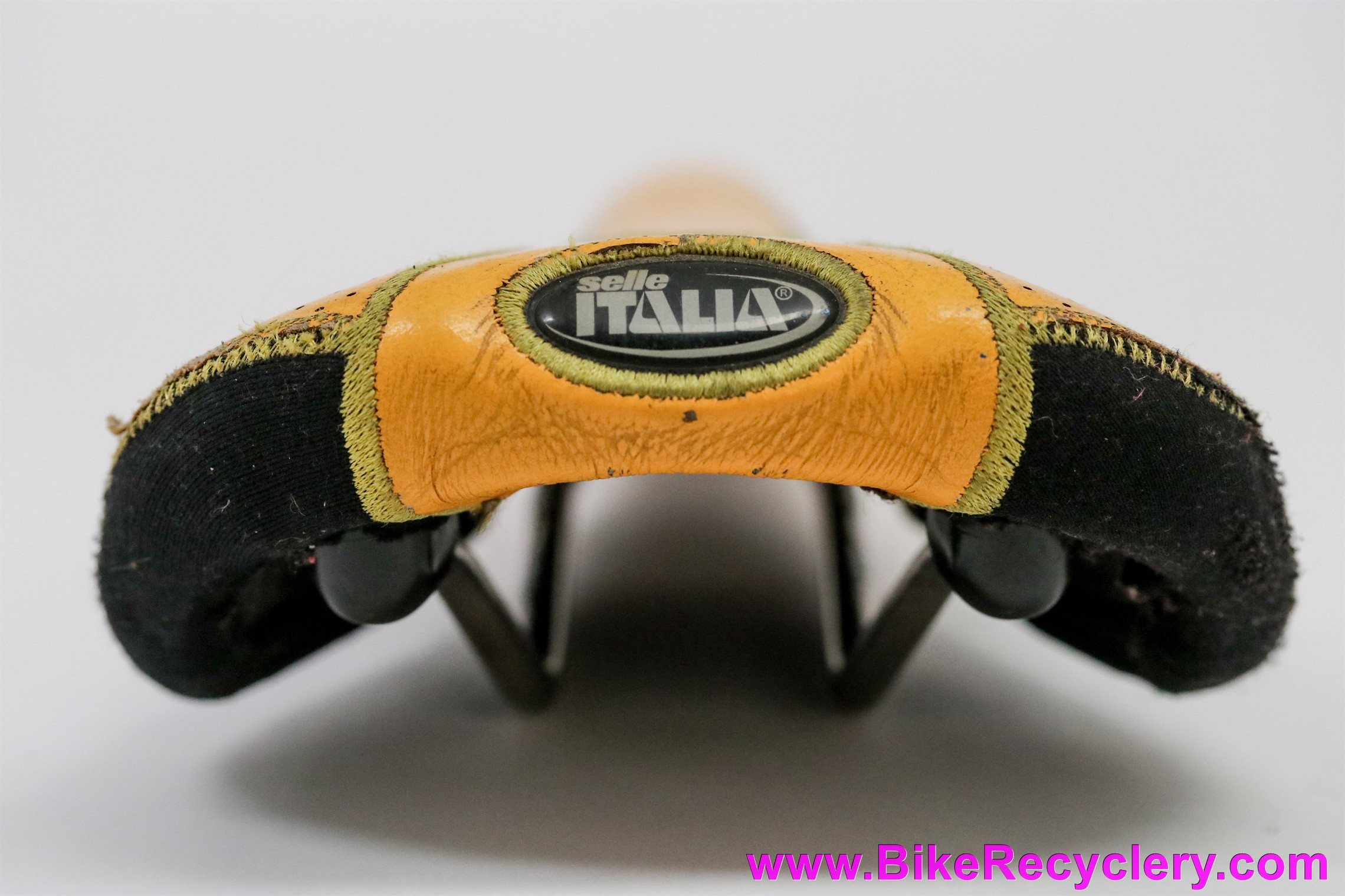 Selle Italia Flite Ti Genuine Gel: Yellow Perforated Leather - 2nd
