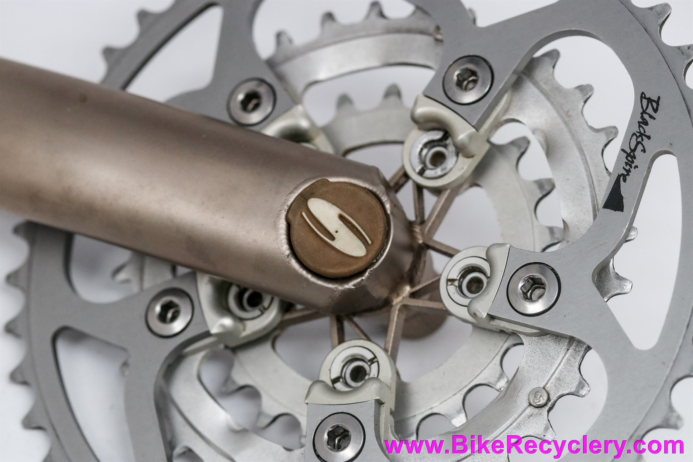 Sweet Wings Crankset + BB + Catalog: 175mm x 44/32/22t - Dust Caps - 1990's Retro MTB (Near Mint+)