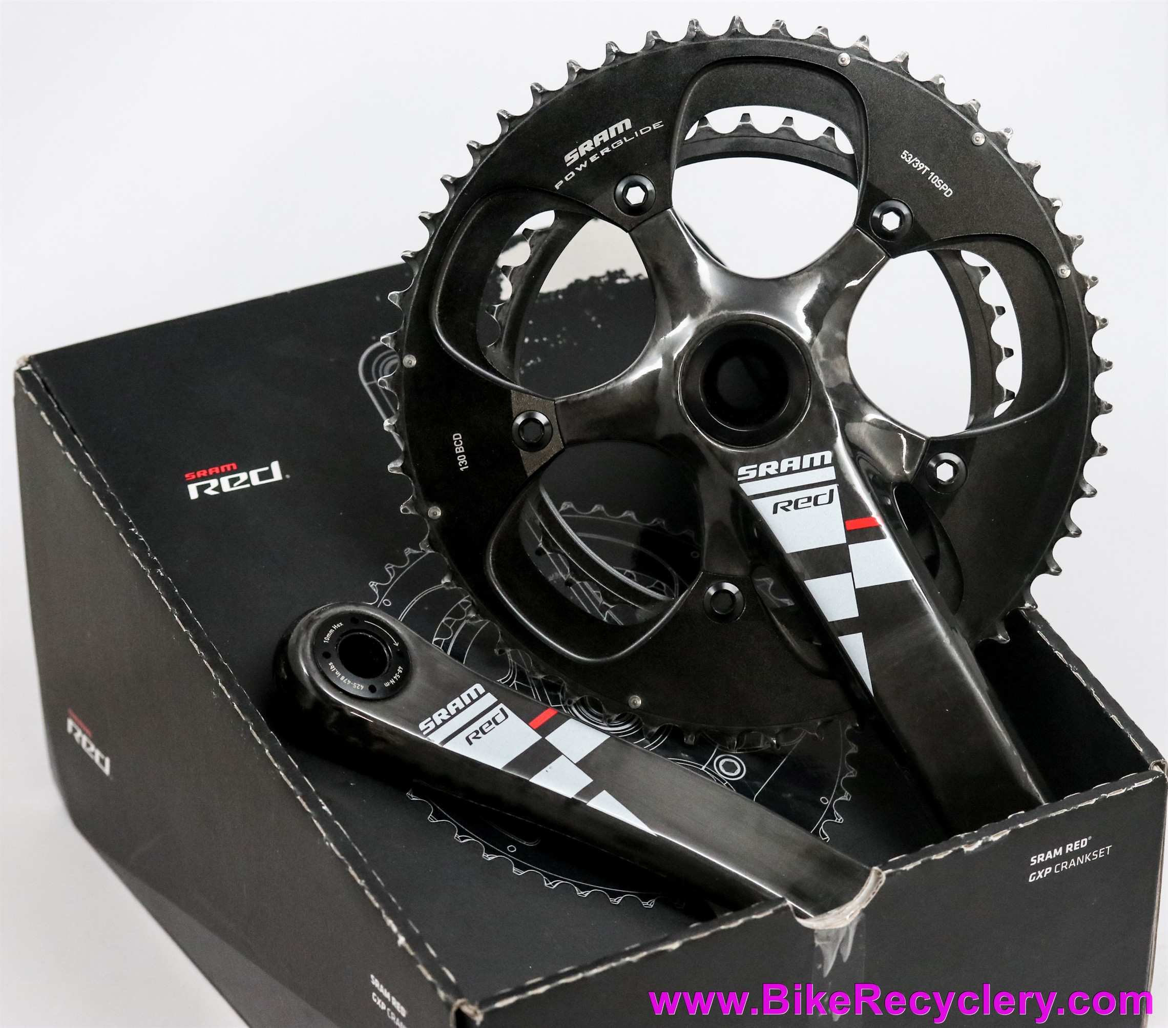 SRAM Red 10 Speed Crankset: 170mm x 53/39t - Carbon (Almost New <30 Miles) - Bike Recyclery